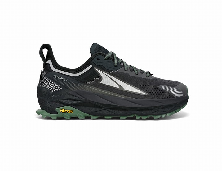 Black / Grey Men's Altra Running Olympus 5 Trail Running Shoes | 80749-ZESP