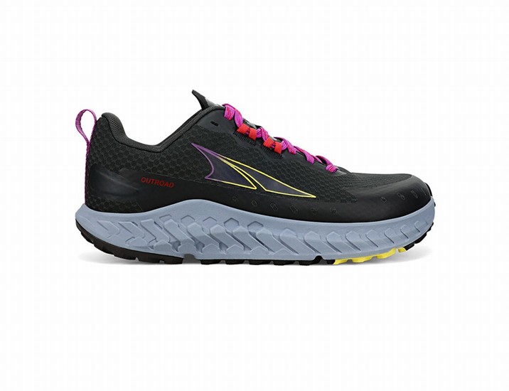 Black / Grey / Yellow Women's Altra Running Outroad Trail Running Shoes | 86214-KBUC