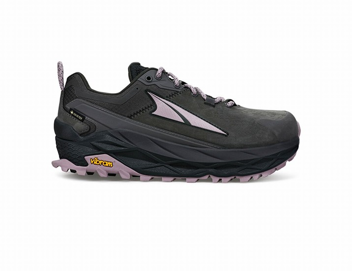 Black / Purple Women's Altra Running Olympus Low GTX Hiking Shoes | 72546-KOWA