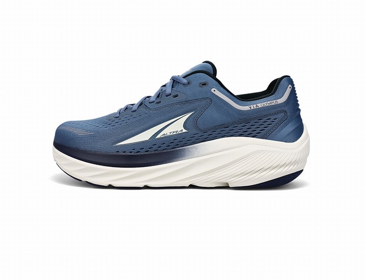 Blue / Black / White Men's Altra Running Via Olympus Road Running Shoes | 08359-SATO