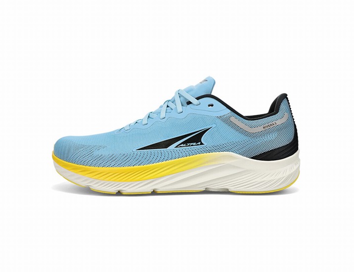 Blue / Yellow / Black Men's Altra Running Rivera 3 Road Running Shoes | 13084-NMKE