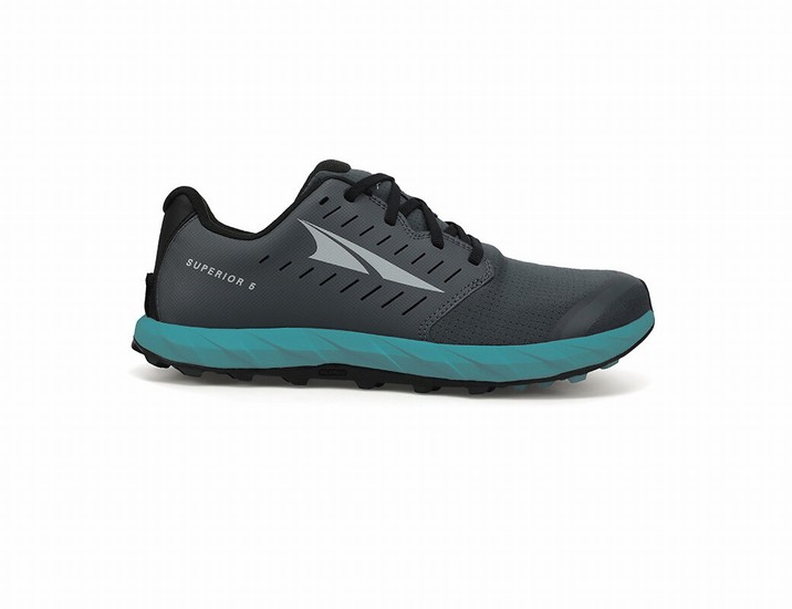 Grey / Deep Turquoise Women's Altra Running Superior 5 Trail Running Shoes | 17082-BNHC