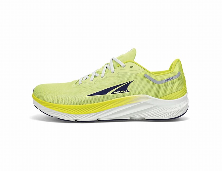 Light Green / White Men's Altra Running Rivera 3 Road Running Shoes | 02394-NYUP