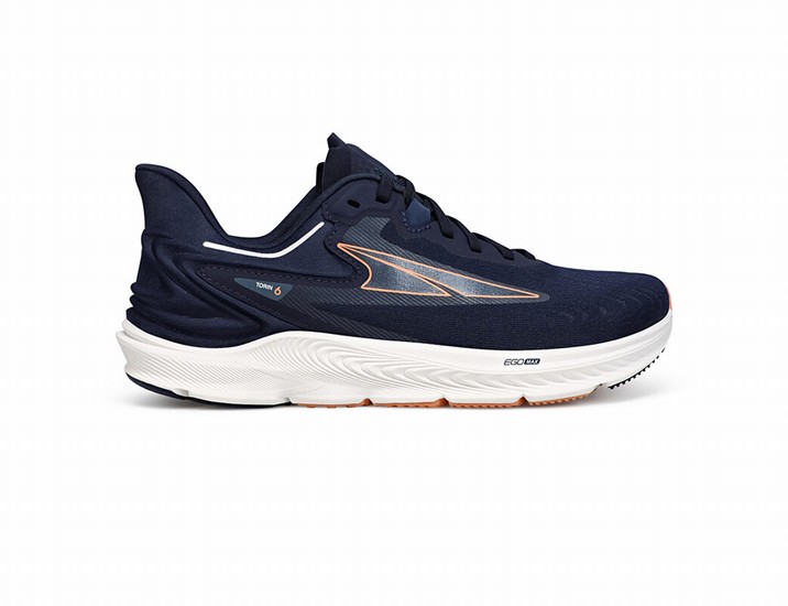 Navy / Coral Women's Altra Running Torin 6 Road Running Shoes | 16384-NUTK