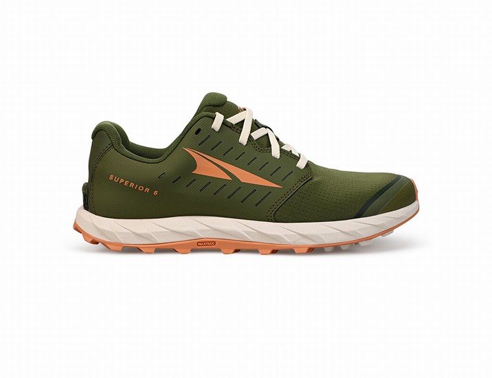 Olive / Brown Women's Altra Running Superior 5 Trail Running Shoes | 96823-NKJT