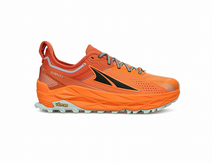 Orange Men's Altra Running Olympus 5 Trail Running Shoes | 39608-GOKA