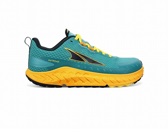 Turquoise / Yellow Women's Altra Running Outroad Trail Running Shoes | 37621-ANRS