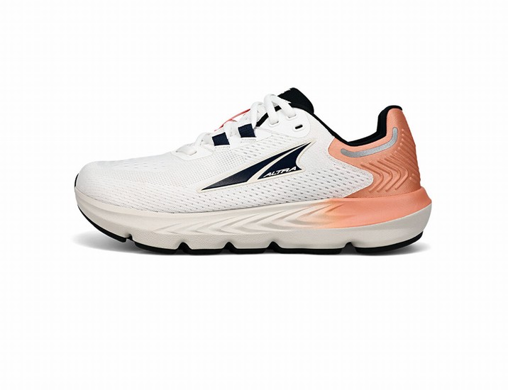 White / Black / Orange Women's Altra Running Provision 7 Road Running Shoes | 50314-YUQZ