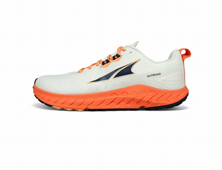 White / Orange / Black Men's Altra Running Outroad Trail Running Shoes | 52371-GKRI