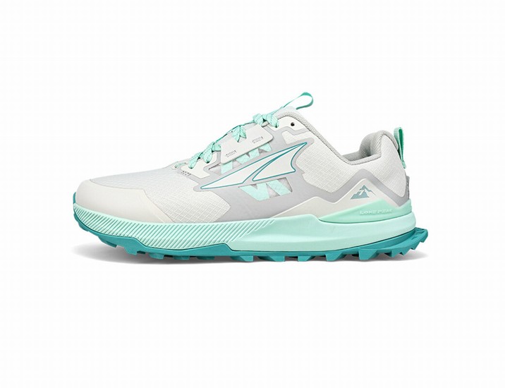 White / Turquoise Women's Altra Running Lone Peak 7 Trail Running Shoes | 30182-GYNL