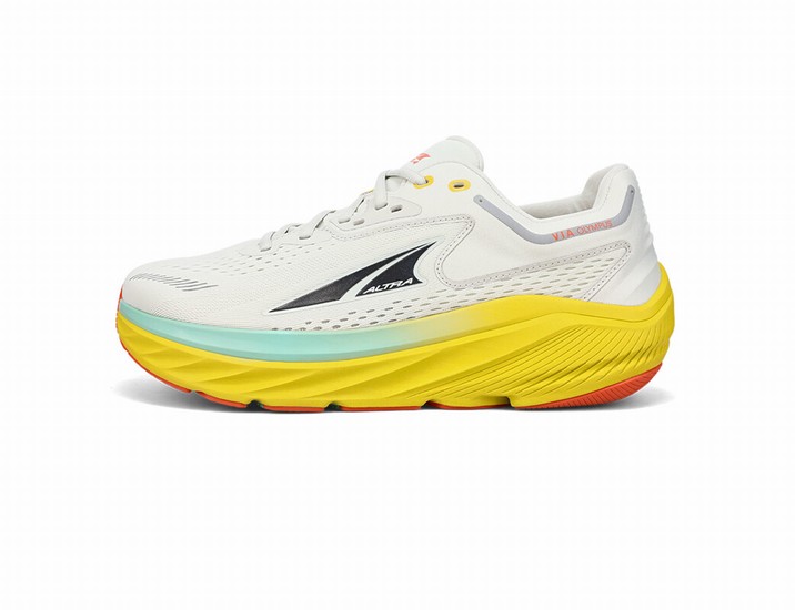 White / Yellow / Blue / Orange Men's Altra Running Via Olympus Road Running Shoes | 97826-TKQV