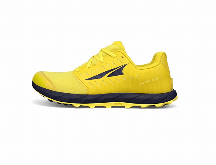 Yellow / Black Men's Altra Running Superior 5 Trail Running Shoes | 93681-DBQL