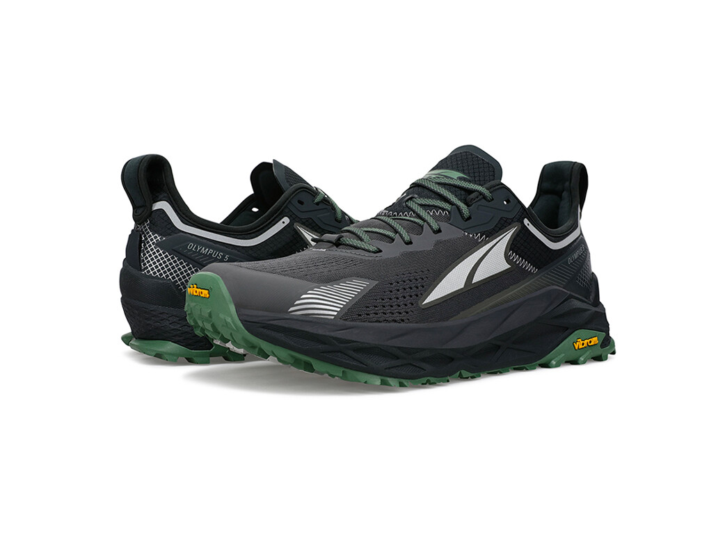 Black / Grey Men's Altra Running Olympus 5 Trail Running Shoes | 80749-ZESP