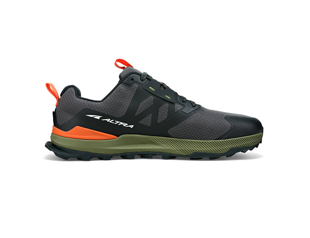 Black / Grey / Orange / Green Men's Altra Running Lone Peak 7 Trail Running Shoes | 30742-HMAC