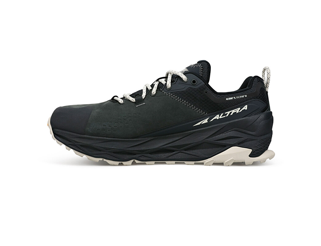 Black Men's Altra Running Olympus 5 Low GTX Hiking Shoes | 97506-UJHN