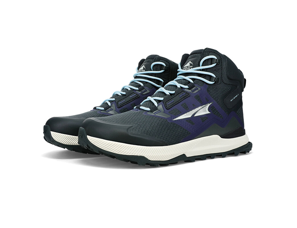 Black / Navy Women's Altra Running Lone Peak Mid All-Wthr 2 Trail Running Shoes | 04576-CTMR