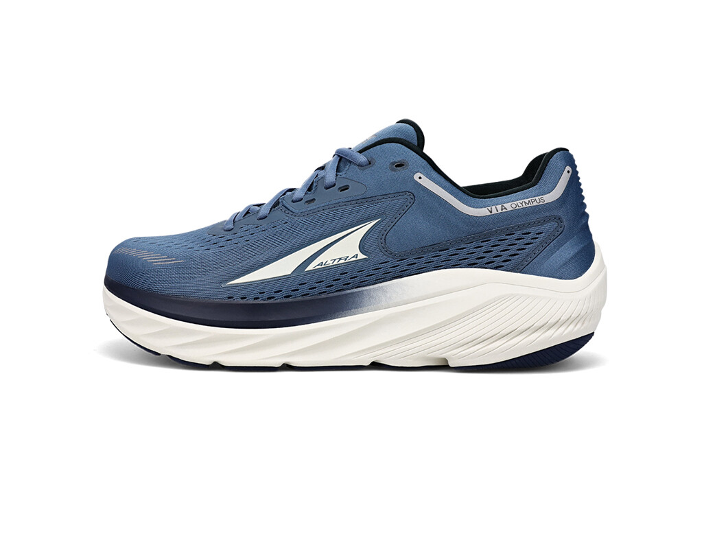 Blue / Black / White Men\'s Altra Running Via Olympus Road Running Shoes | 08359-SATO