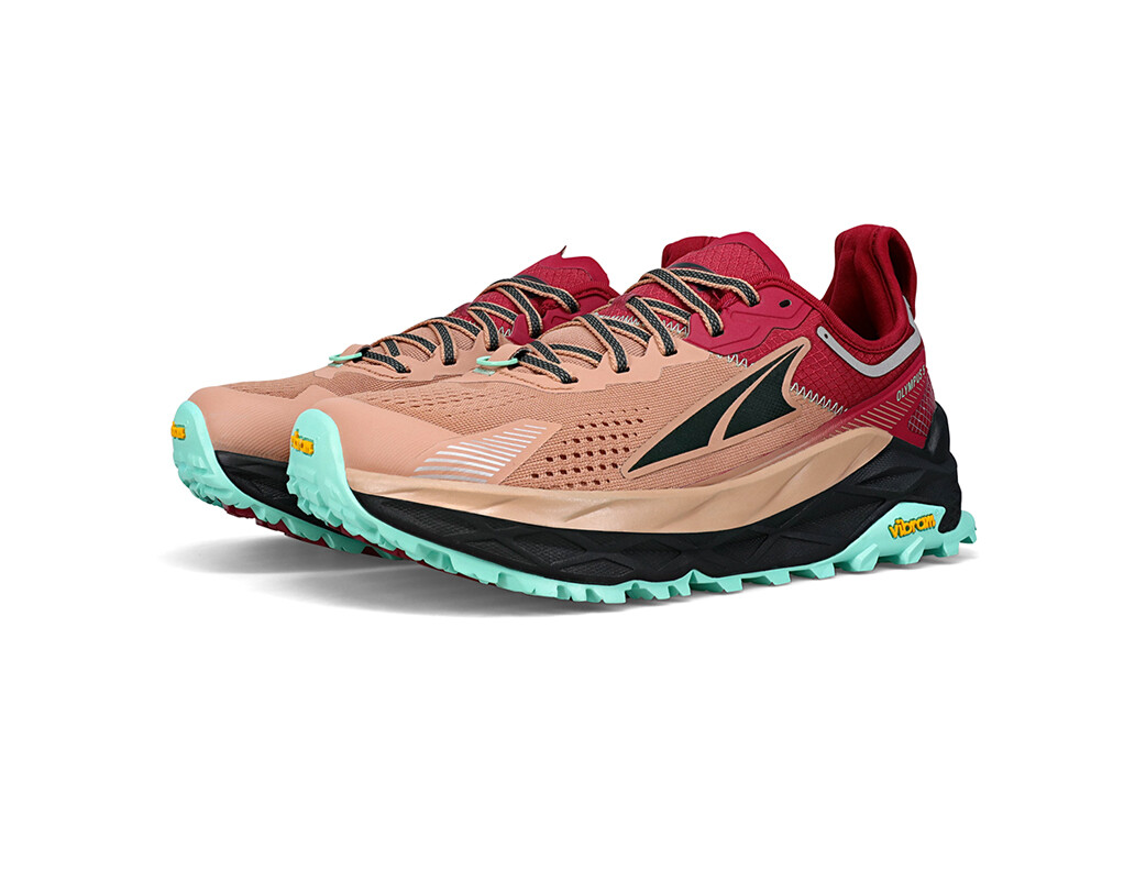 Brown / Red / Black Women's Altra Running Olympus 5 Trail Running Shoes | 38795-QYPL