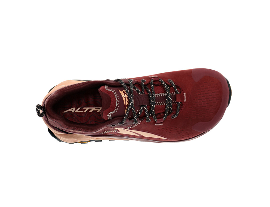 Burgundy Women's Altra Running Olympus Low GTX Hiking Shoes | 24608-JFMR