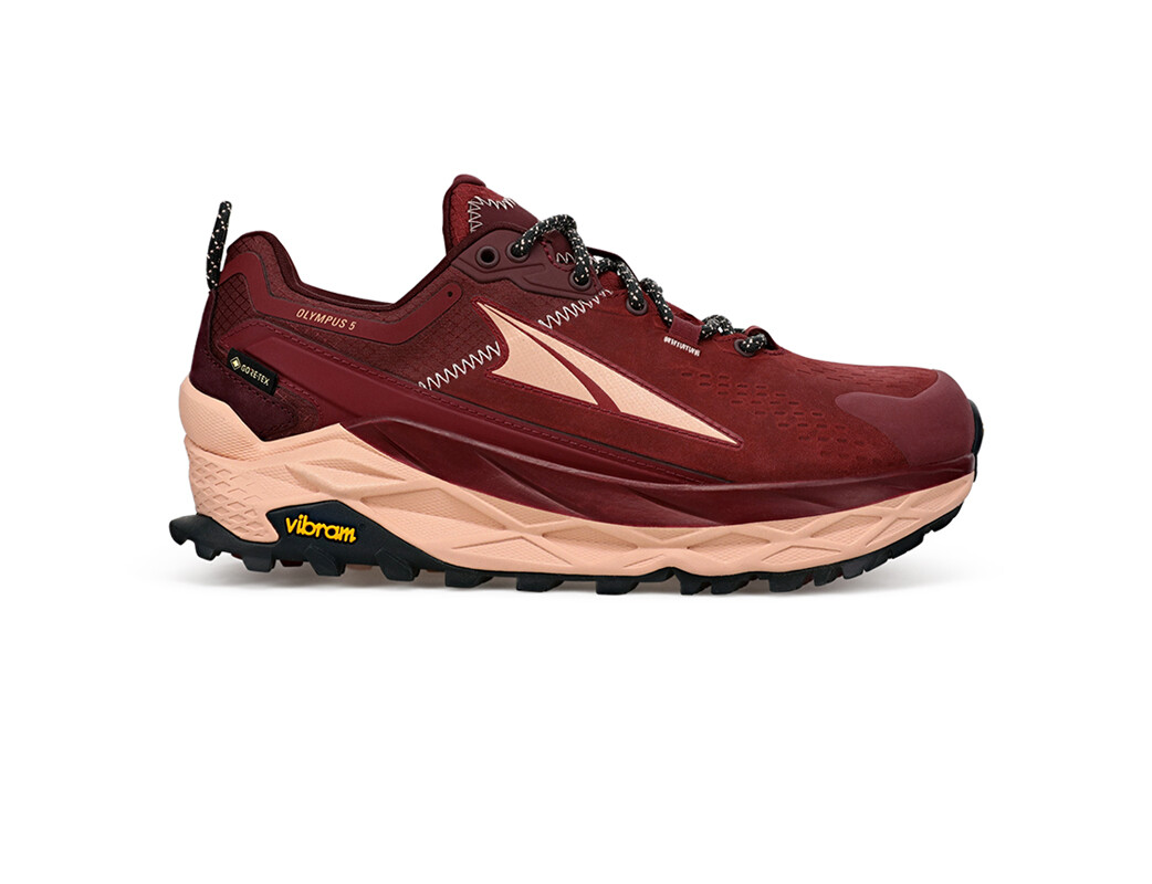 Burgundy Women\'s Altra Running Olympus Low GTX Hiking Shoes | 24608-JFMR