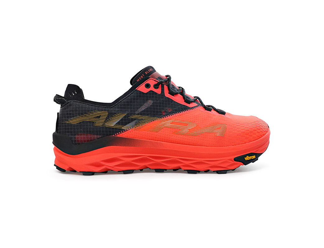 Coral / Black Men\'s Altra Running Mont Blanc Trail Running Shoes | 78654-XMFZ