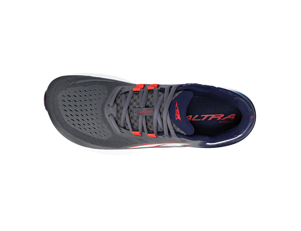 Dark Grey / Red / Navy Men's Altra Running Provision 7 Road Running Shoes | 15240-AVOK