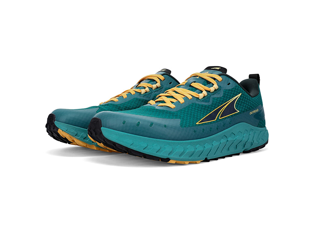 Deep Turquoise / Yellow Men's Altra Running Outroad Trail Running Shoes | 28754-FIME