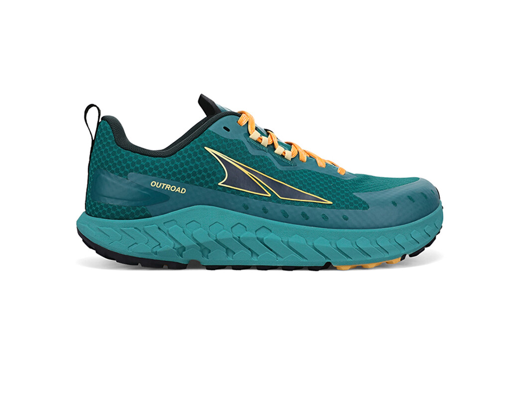 Deep Turquoise / Yellow Men\'s Altra Running Outroad Trail Running Shoes | 28754-FIME