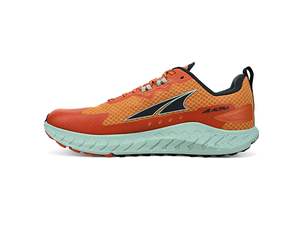 Green / Orange Men's Altra Running Outroad Trail Running Shoes | 36780-SEBU