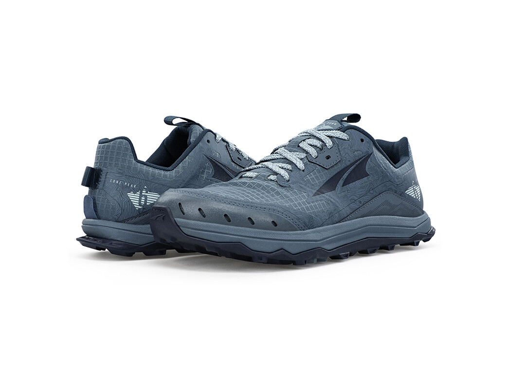 Grey / Light Blue Women's Altra Running Lone Peak 6 Trail Running Shoes | 50769-HNKJ