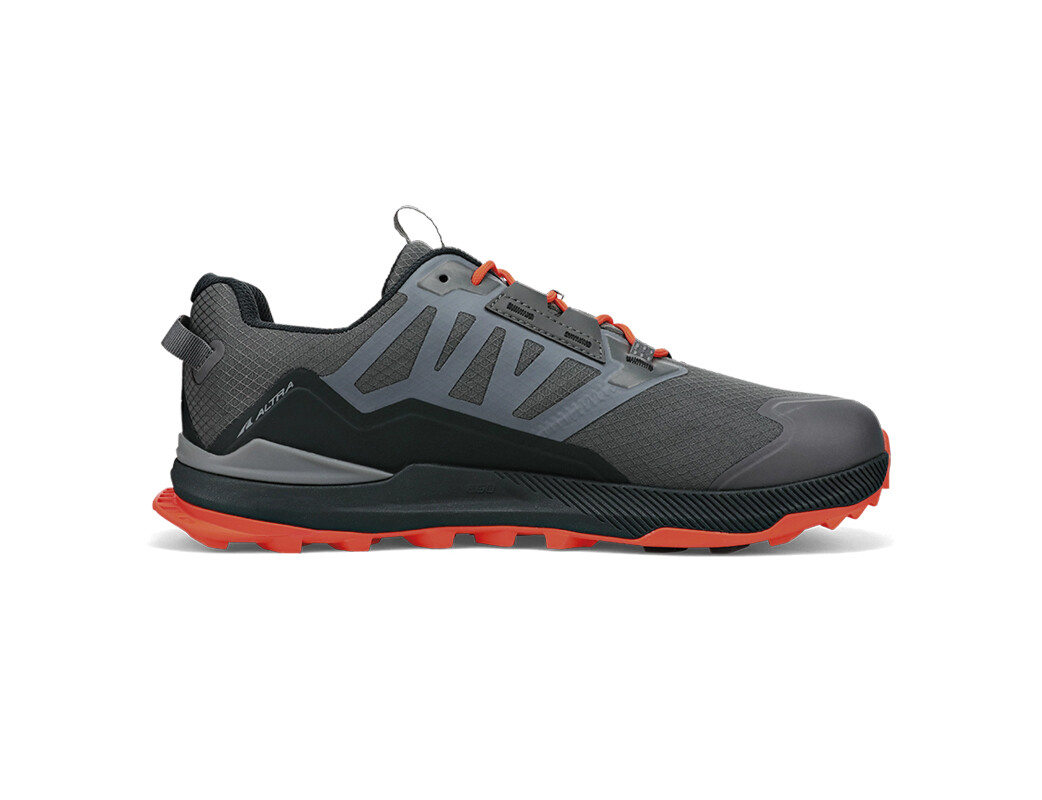 Grey / Orange Men's Altra Running Lone Peak Low All-Wthr 2 Trail Running Shoes | 14908-WVFJ