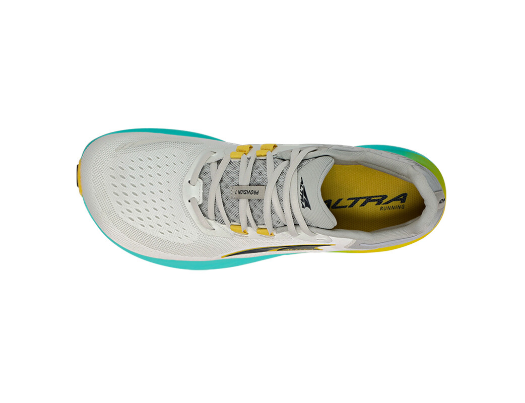 Grey / Yellow / Blue Men's Altra Running Provision 7 Road Running Shoes | 79861-TSWB