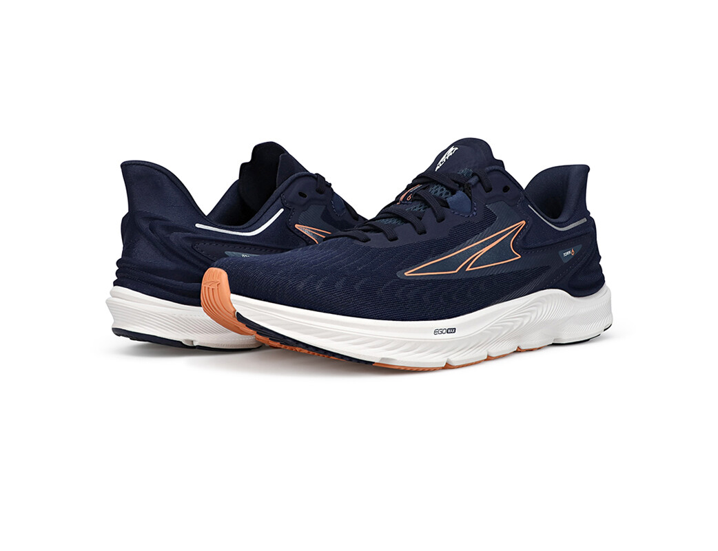 Navy / Coral Women's Altra Running Torin 6 Road Running Shoes | 16384-NUTK