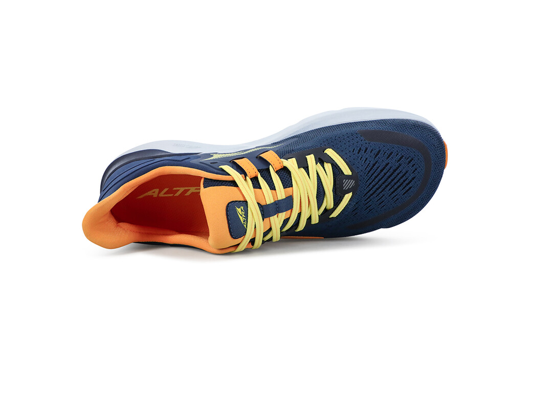 Navy / White / Orange Men's Altra Running Provision 6 Road Running Shoes | 90482-RYTH