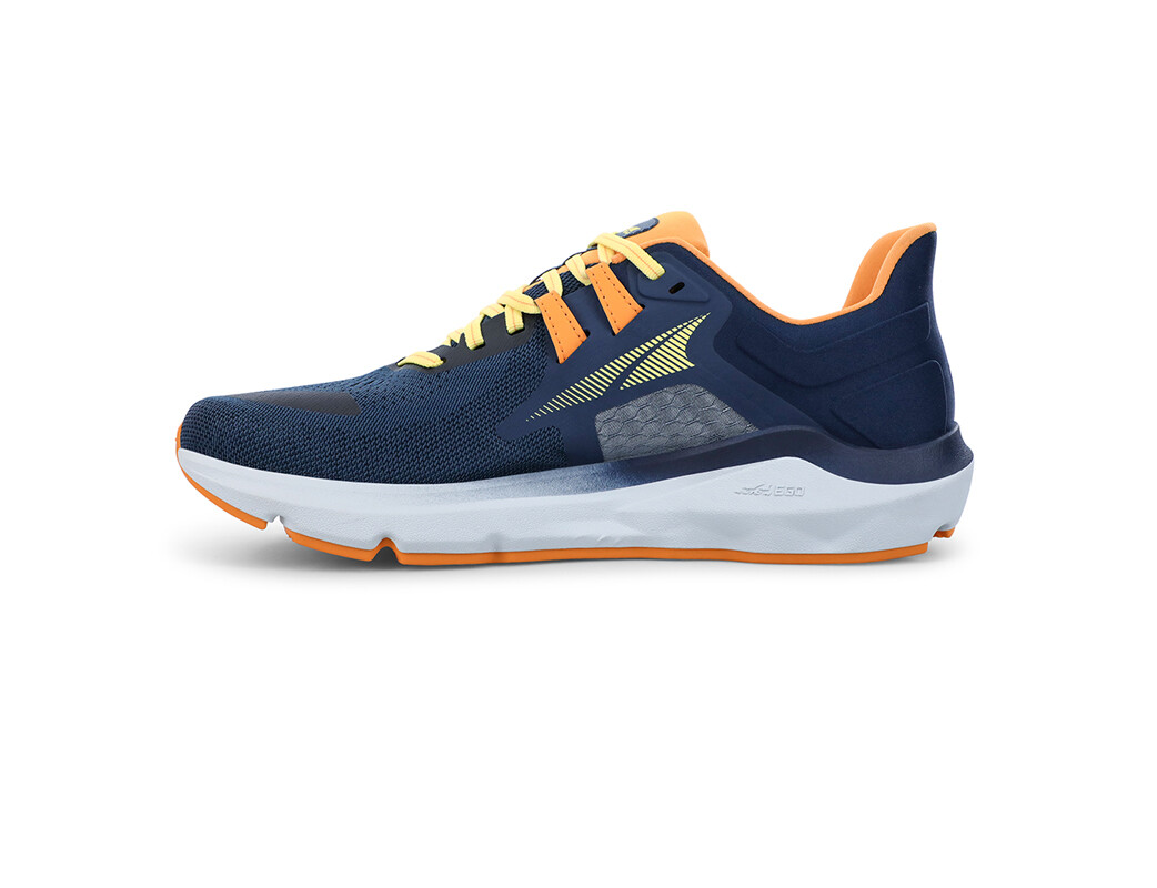 Navy / White / Orange Men's Altra Running Provision 6 Road Running Shoes | 90482-RYTH