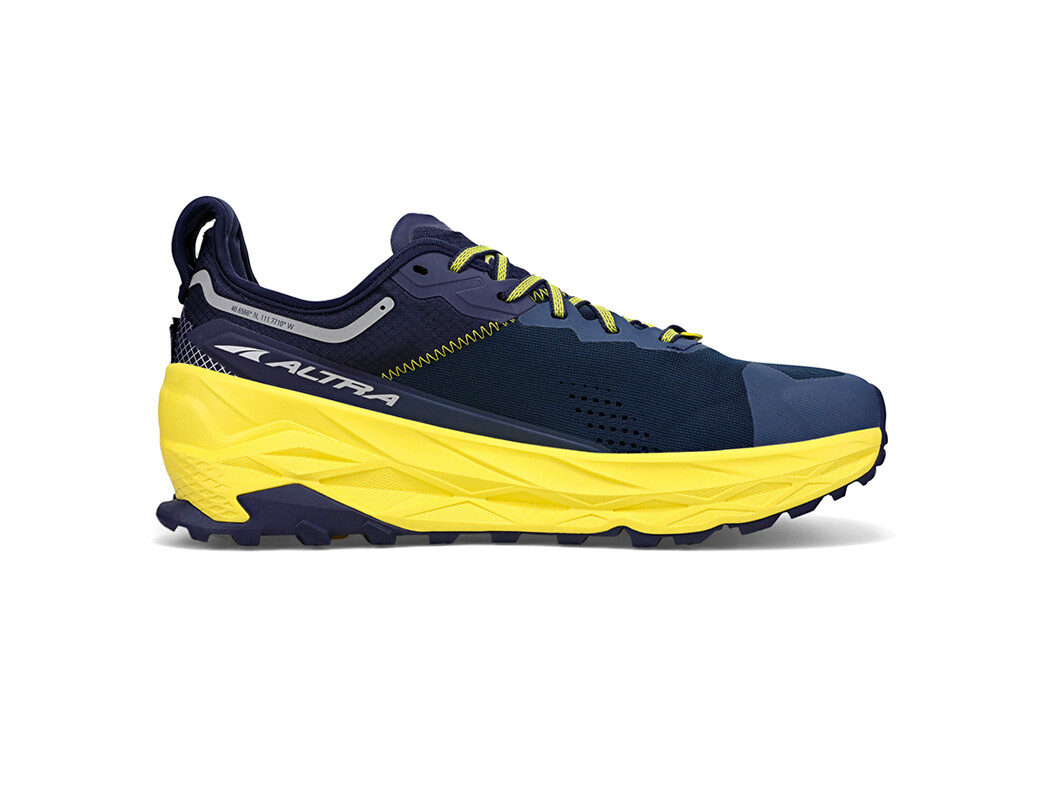 Navy / Yellow Men's Altra Running Olympus 5 Trail Running Shoes | 87249-VTSX