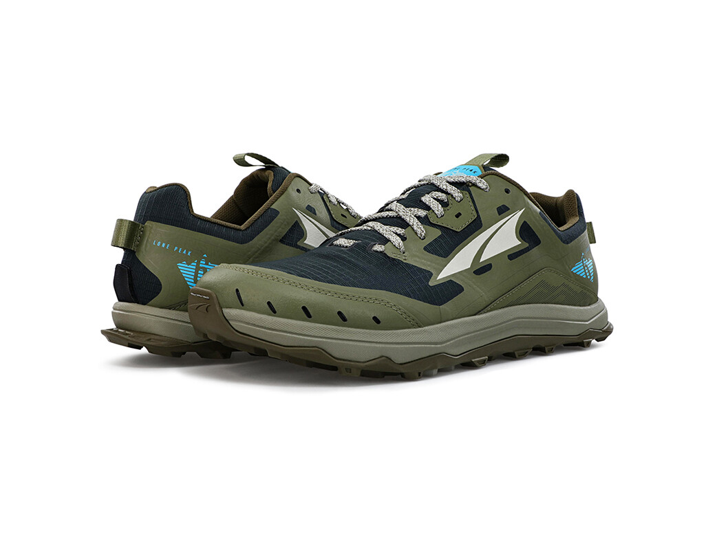 Olive / Black Men's Altra Running Lone Peak 6 Trail Running Shoes | 52487-RKZL