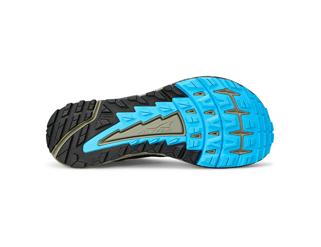 Olive / Blue Men's Altra Running Timp 4 Trail Running Shoes | 64053-KDGN