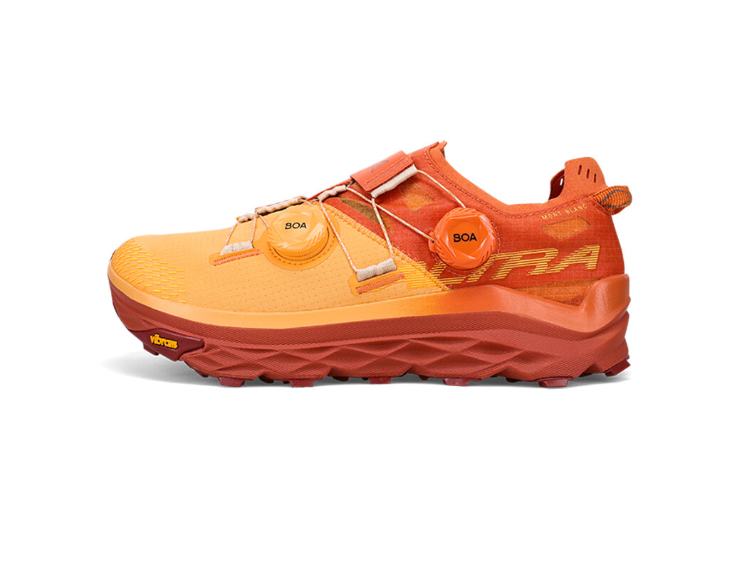 Orange Men\'s Altra Running Mont Blanc Boa Trail Running Shoes | 30926-KACL