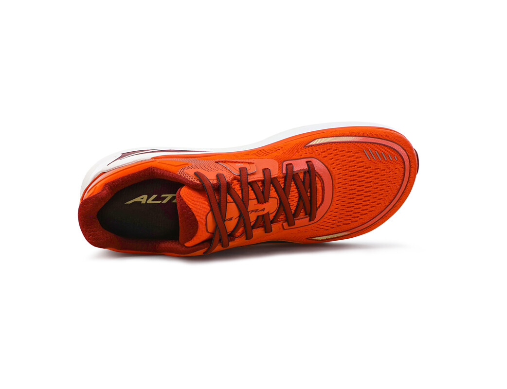 Orange / White Men's Altra Running Paradigm 6 Road Running Shoes | 43985-EAWS