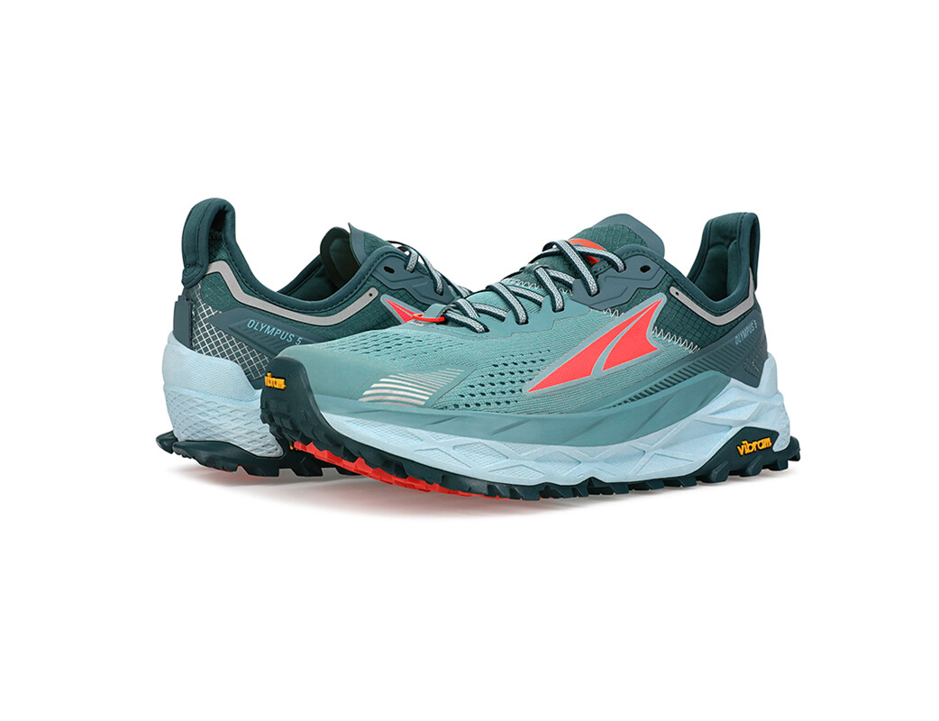 Turquoise / Orange Women's Altra Running Olympus 5 Trail Running Shoes | 14520-OHMD