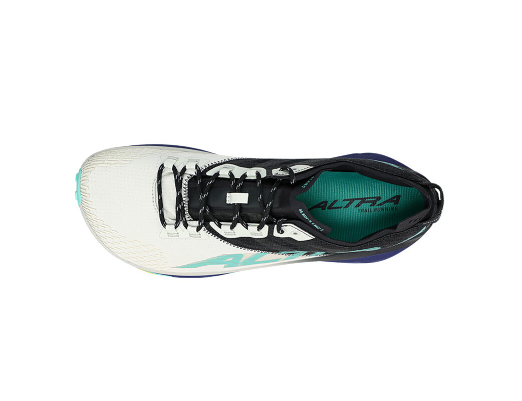 White / Black / Green / Blue Men's Altra Running Mont Blanc Trail Running Shoes | 80126-CAGW