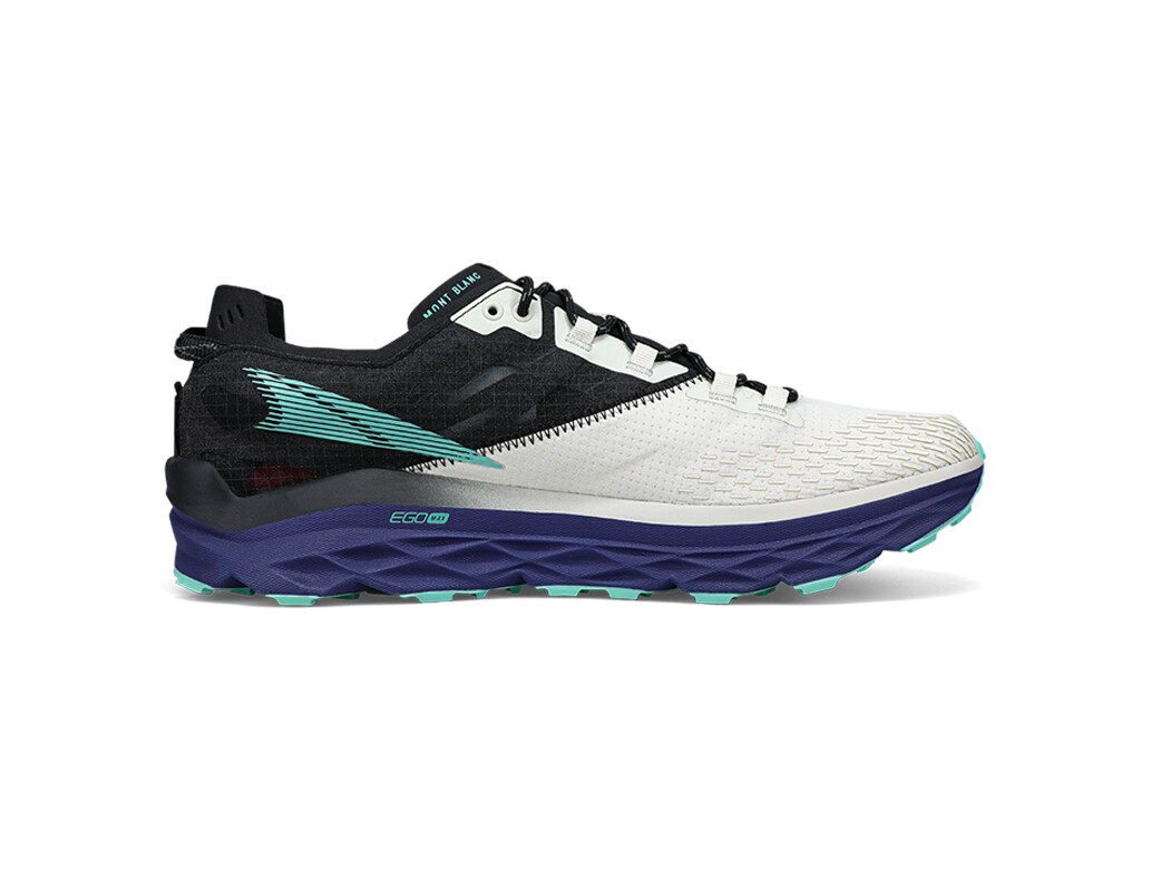 White / Black / Green / Blue Men's Altra Running Mont Blanc Trail Running Shoes | 80126-CAGW