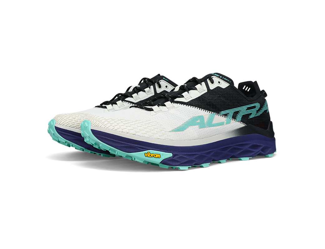 White / Black / Green / Blue Men's Altra Running Mont Blanc Trail Running Shoes | 80126-CAGW