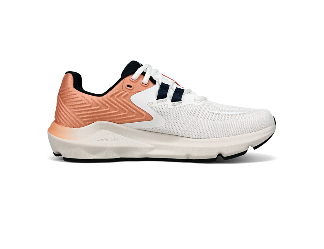 White / Black / Orange Women's Altra Running Provision 7 Road Running Shoes | 50314-YUQZ