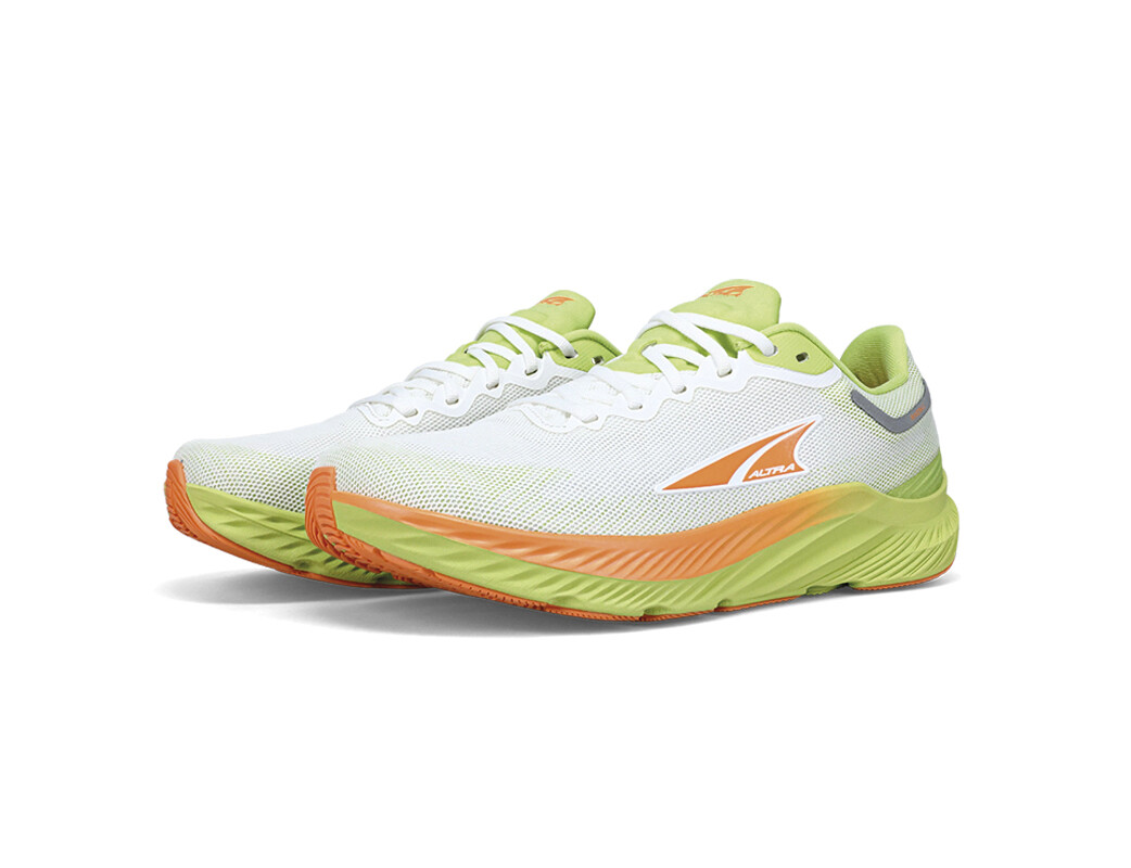 White / Green / Orange Women's Altra Running Rivera 3 Road Running Shoes | 75349-SILW