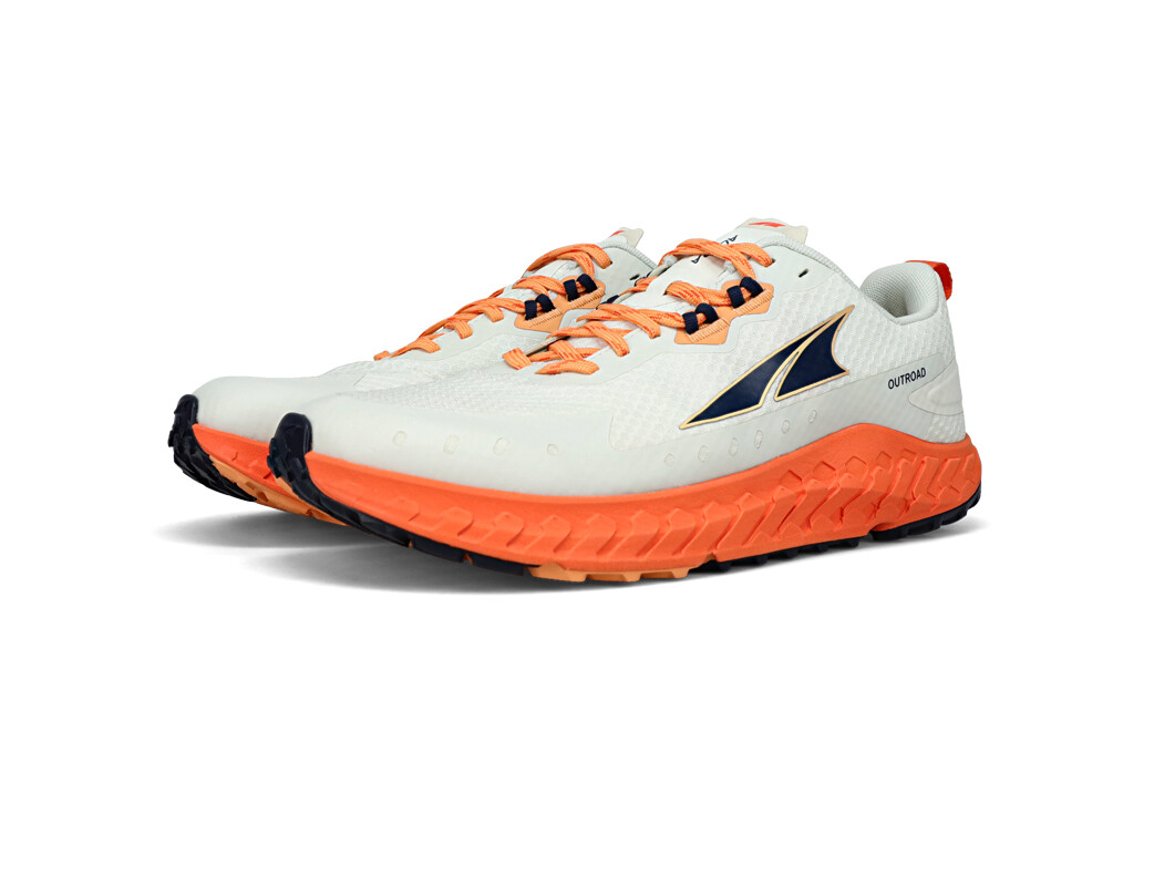 White / Orange / Black Men's Altra Running Outroad Trail Running Shoes | 52371-GKRI