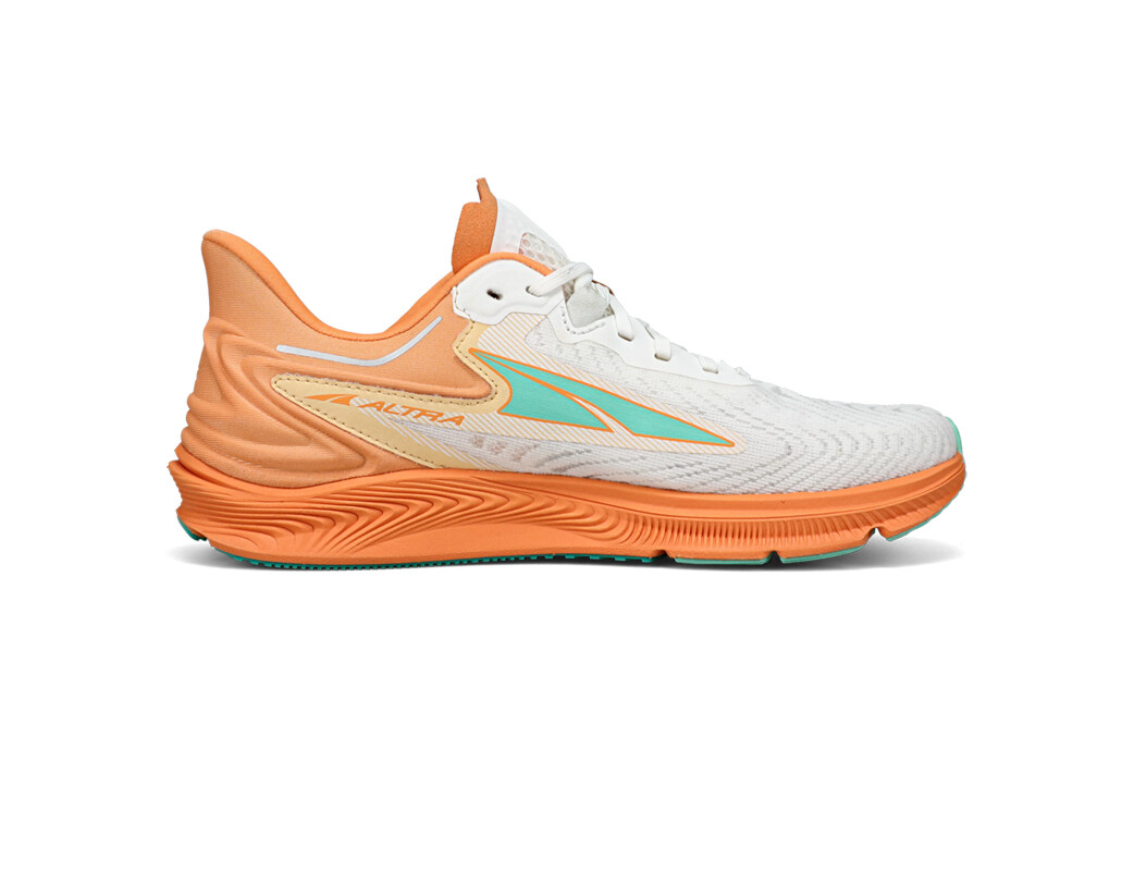 White / Orange / Green Women's Altra Running Torin 6 Road Running Shoes | 18356-NEIY