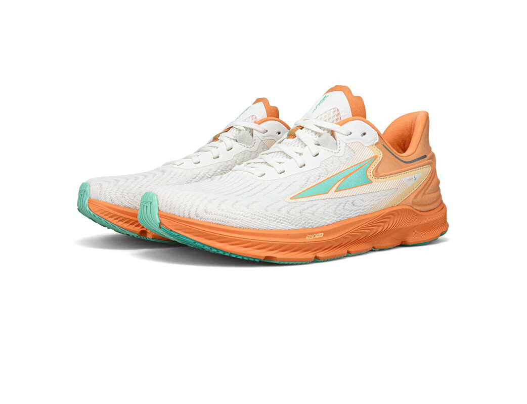 White / Orange / Green Women's Altra Running Torin 6 Road Running Shoes | 18356-NEIY