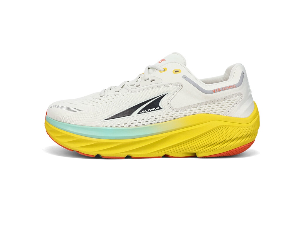 White / Yellow / Blue / Orange Men\'s Altra Running Via Olympus Road Running Shoes | 97826-TKQV